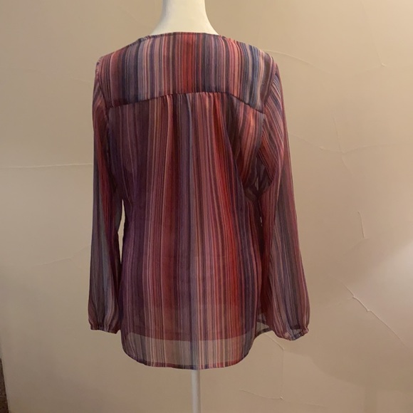 Lisette Fully Lined Sheer Popover Top - Picture 2 of 7